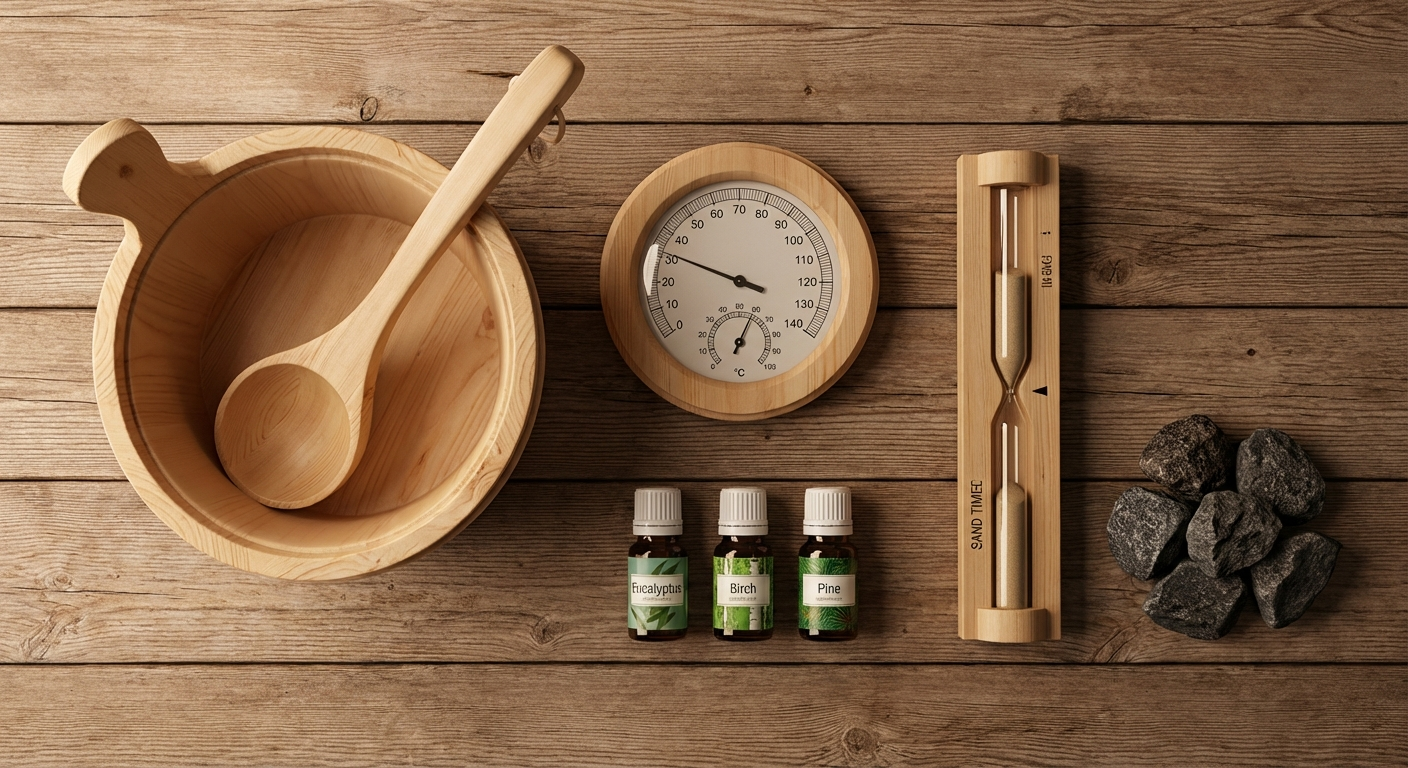 Fasssauna Zubehör — Aufguss und Wellness